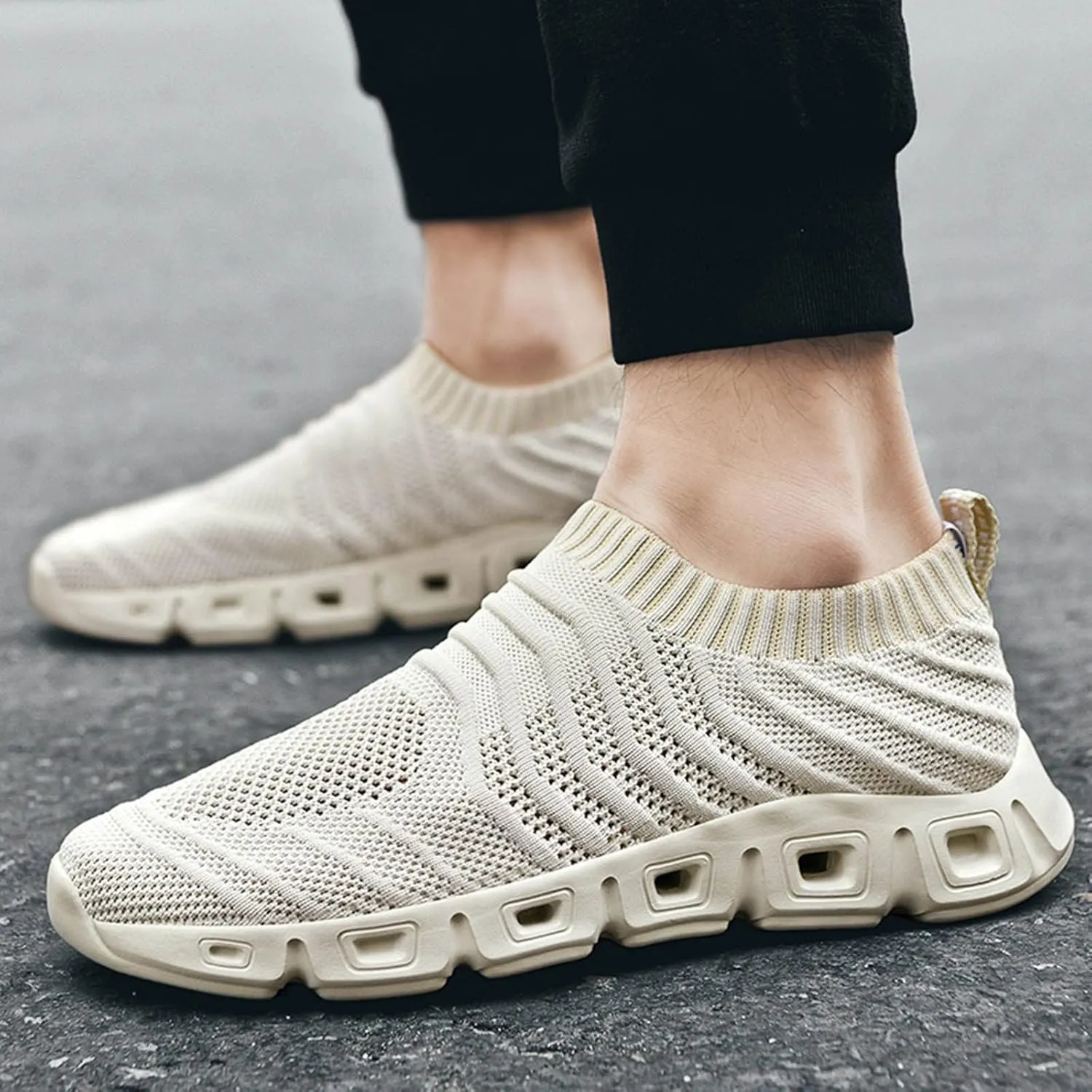 Men's Lightweight Non Slip Barefoot Shoes Non Slip Lightweight Workout Shoe Lightweight Diabetic Shoes for Men