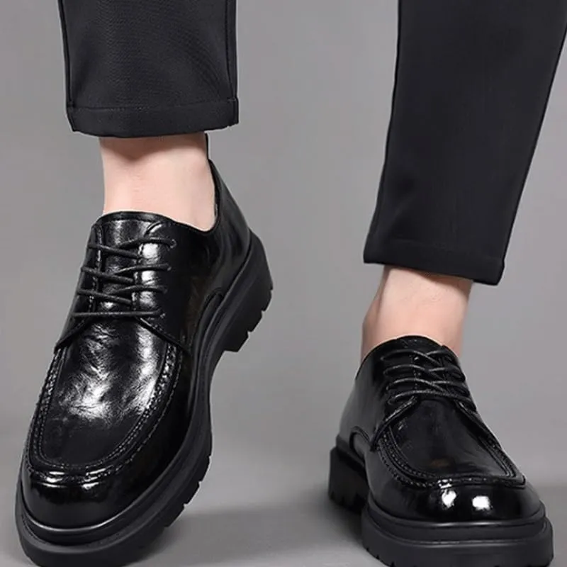 Men's Luxury Oxford Business Shoes Genuine Leather Formal Dress Shoes Non-Marking Rubber Sole Office Ready