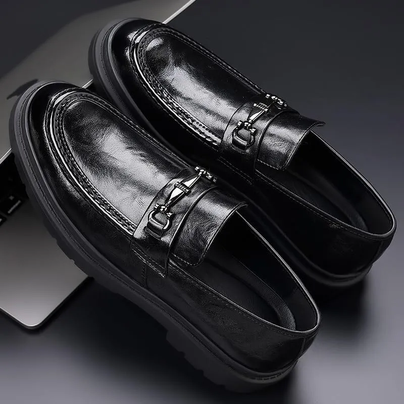 Men's Luxury Oxford Business Shoes Genuine Leather Formal Dress Shoes Non-Marking Rubber Sole Office Ready