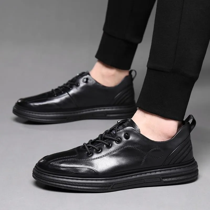 Men's Modern Derby Dress Shoes Lightweight Construction with Round Toe Design for Office Wear & Social Functions