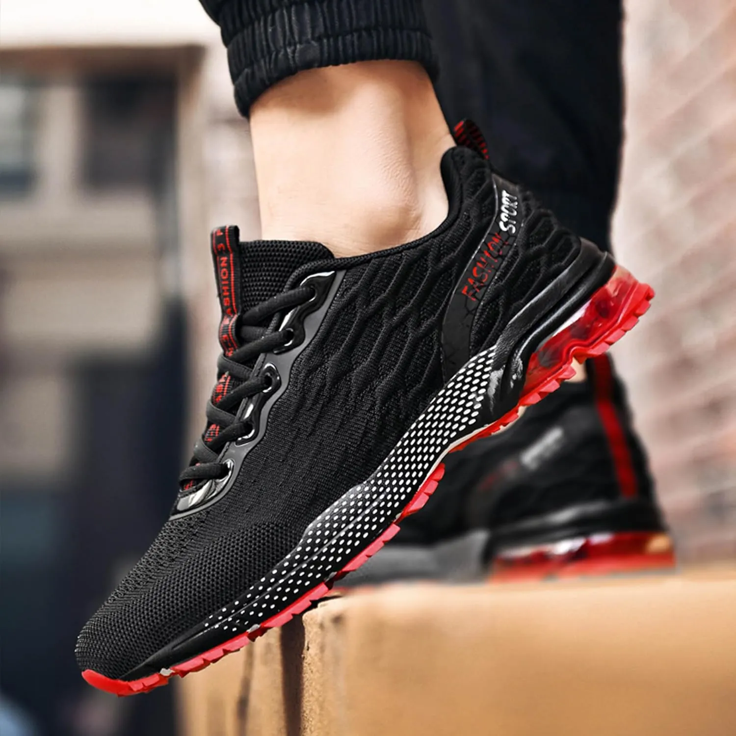 Men's Multi Color Mesh Lightweight Anti Slip Arch Support Casual Training Sports Basketball Shoes