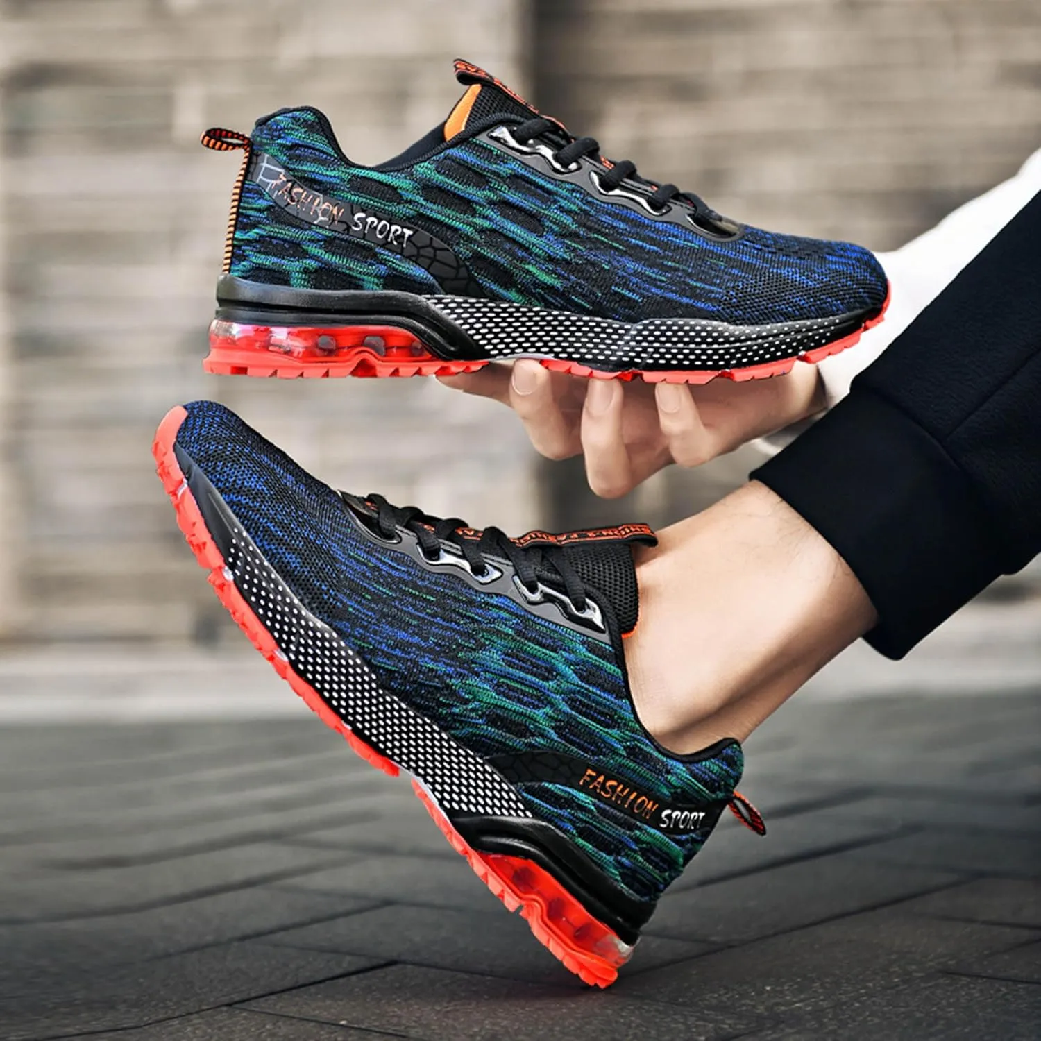 Men's Multi Color Mesh Lightweight Anti Slip Arch Support Casual Training Sports Basketball Shoes
