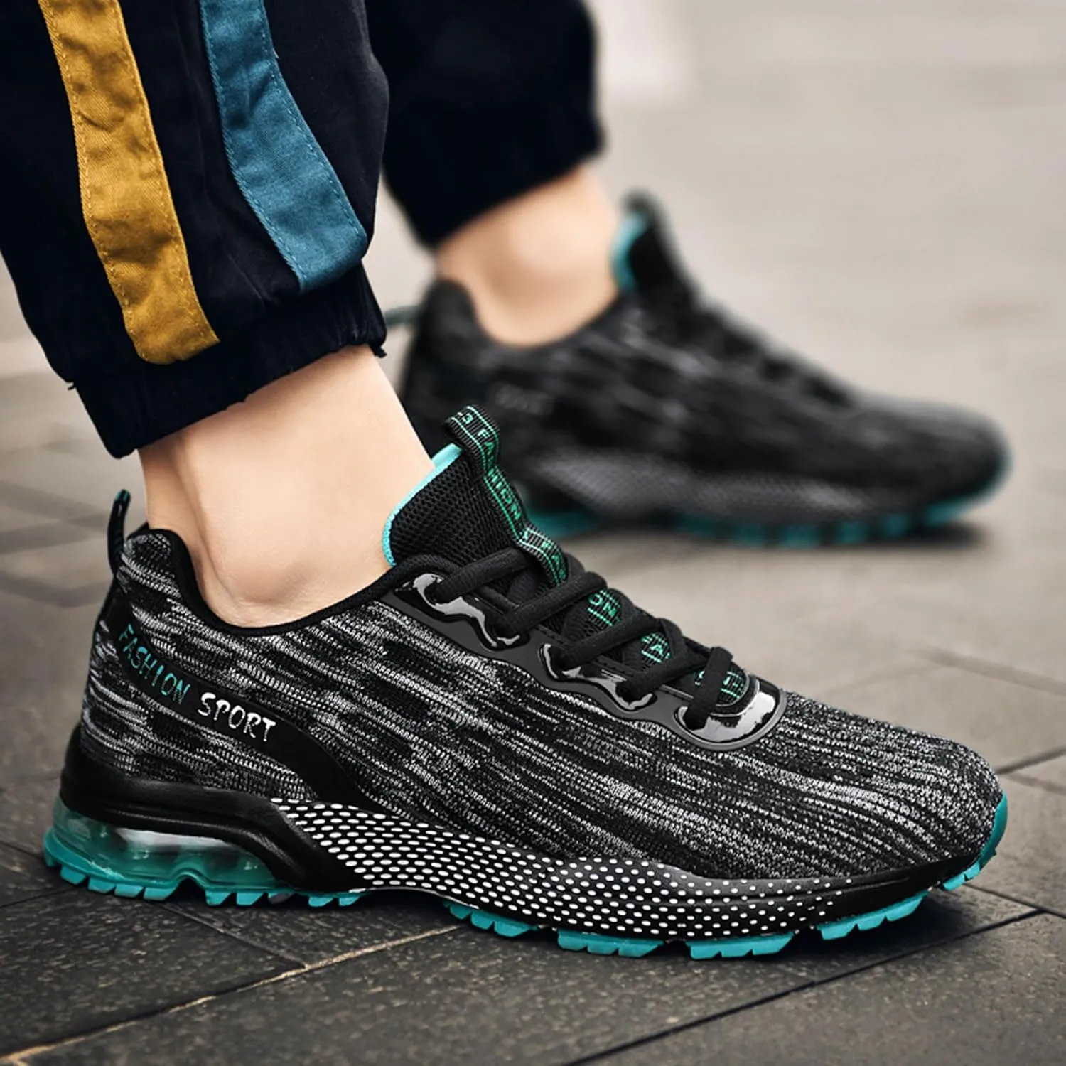 Men's Multi Color Mesh Lightweight Anti Slip Arch Support Casual Training Sports Basketball Shoes