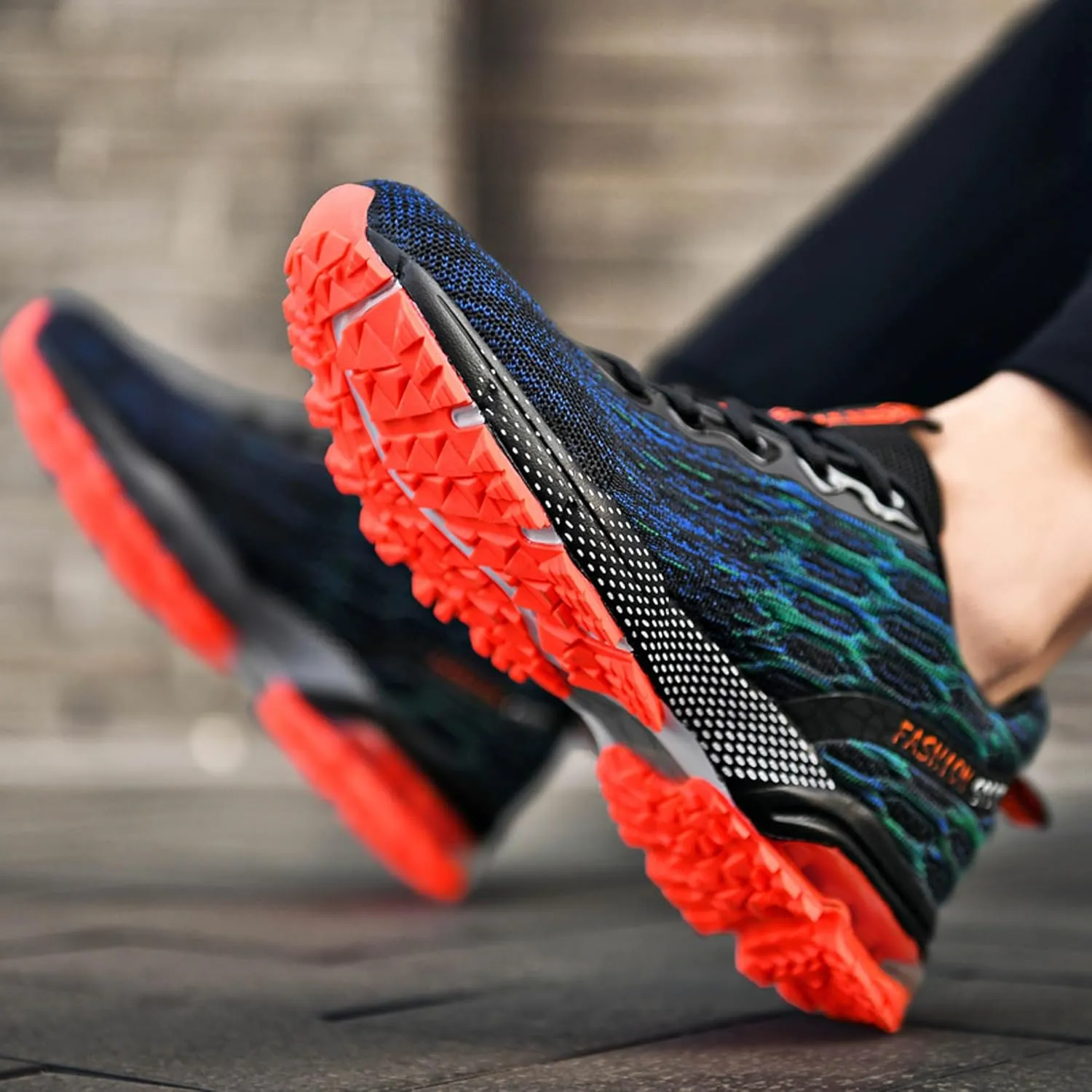 Men's Multi Color Mesh Lightweight Anti Slip Arch Support Casual Training Sports Basketball Shoes