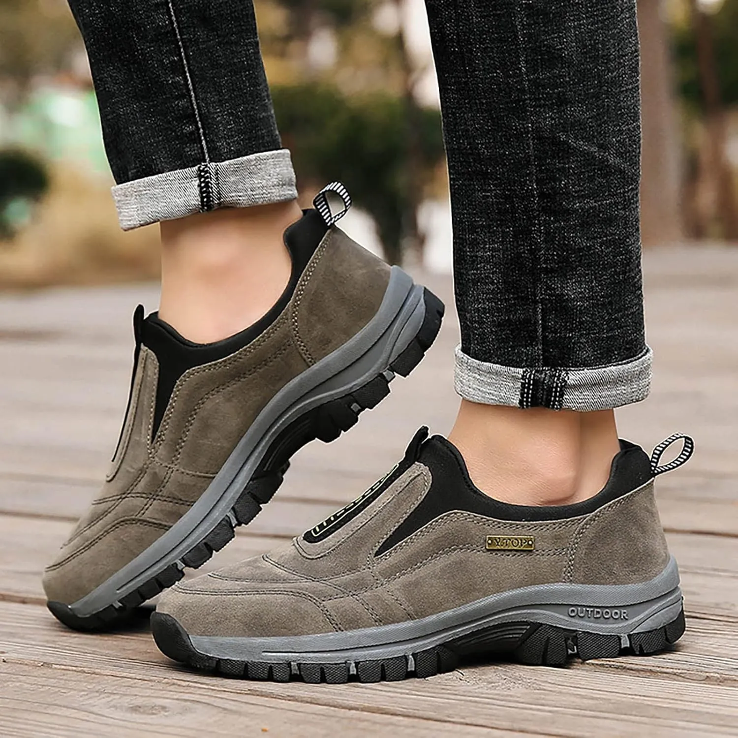 Men's Orthopedic Comfortable Slip-On Shoes Lightweight Breathable Slip on Running Shoe Comfortable Stretch Shoes