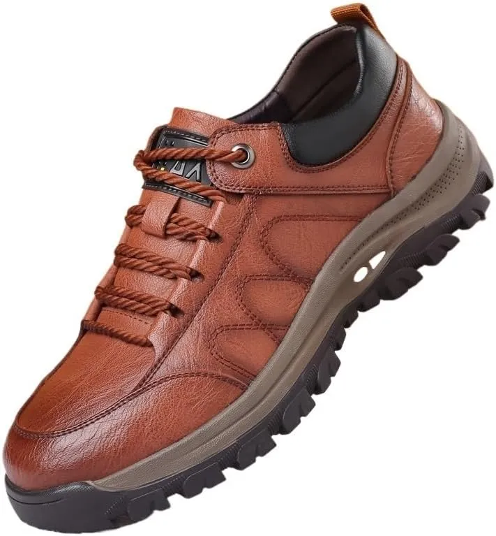 Men's Oxford Shoes Soft Cushioned Insole Dress Shoes, Breathable Leather Lace-Up for Extended Wear, Ideal for Conference Networking Events