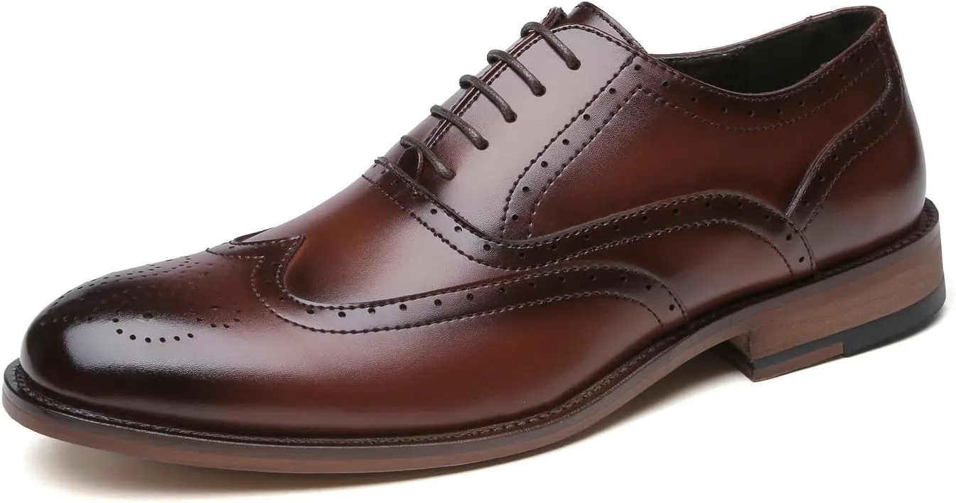Men's Oxfords Formal Dress Leather Derby Fashion Casual Wedding Men's Shoes Tuxedo for Men