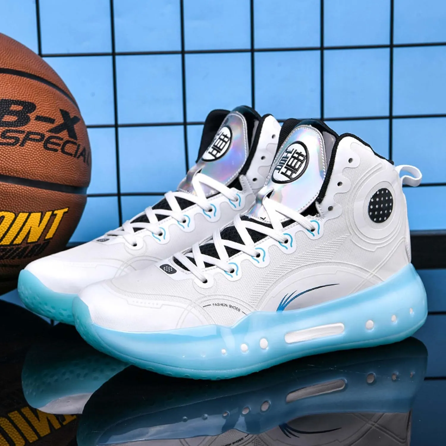Men's Professional High Top Basketball Shoes Outdoor Anti-Slip Cushioning Teenage Sports Running Training Shoes Women's Fashion Sports Basketball Shoes Casual Walking Sports Men's/Women's Shoes