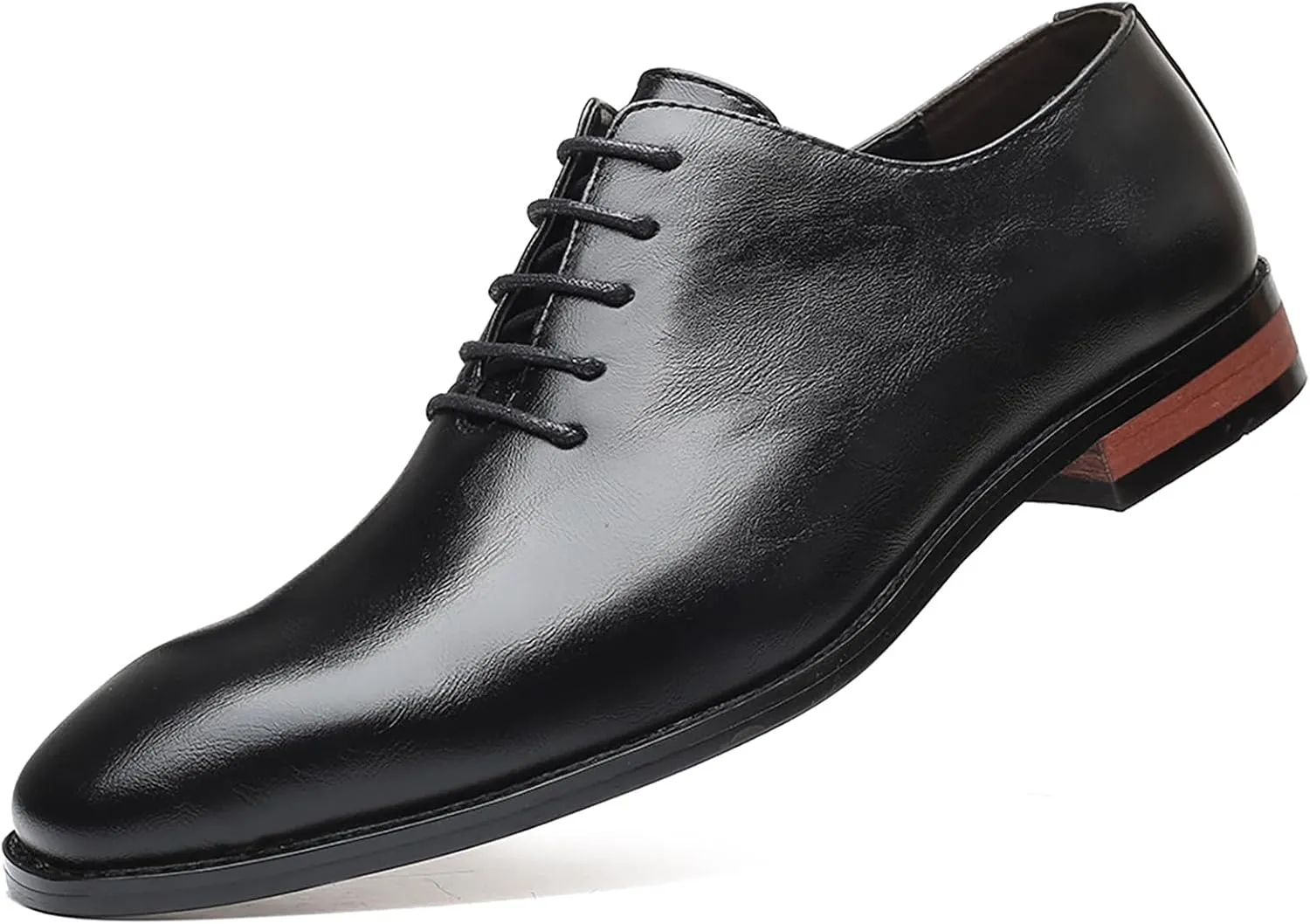 Men's Retro Slip-on Lace Up Business Oxfords Dress Classic Non Slip Casual Leather Work Dress Shoes Fashion Comfortable Formal Wedding Shoes