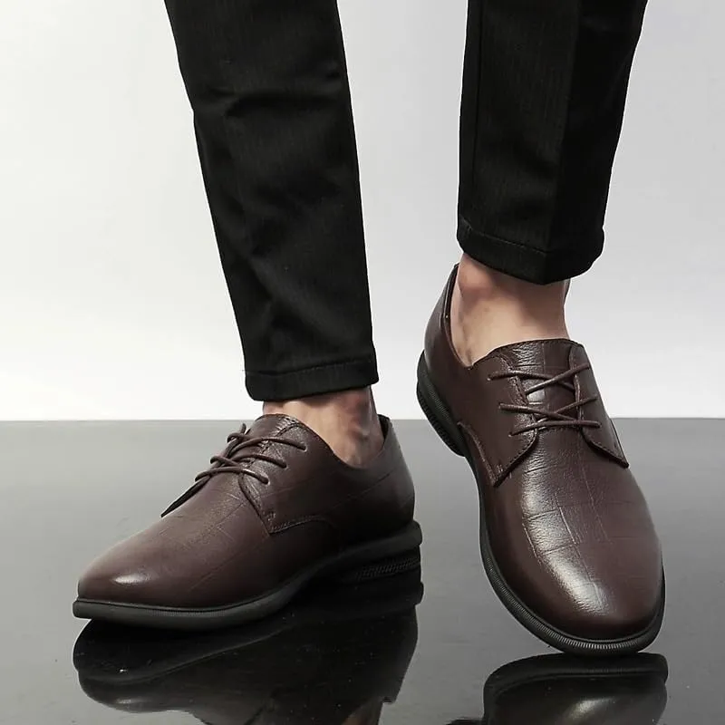 Men's Shiny Patent Leather Dress Shoes - Formal Business Oxfords for Wedding & Party