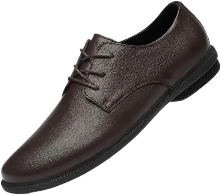 Men's Shiny Patent Leather Dress Shoes - Formal Business Oxfords for Wedding & Party