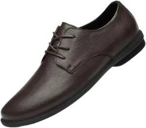 Men's Shiny Patent Leather Dress Shoes - Formal Business Oxfords for Wedding & Party