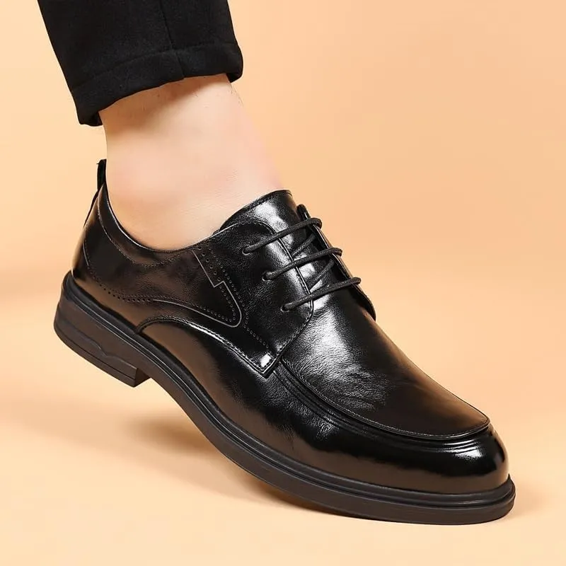 Men's Slim Fit Derby Dress Shoes Contemporary Style with Flexible Outsole for Business Meetings & Cocktail Parties