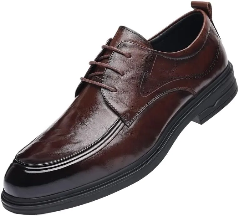 Men's Slim Fit Derby Dress Shoes Contemporary Style with Flexible Outsole for Business Meetings & Cocktail Parties