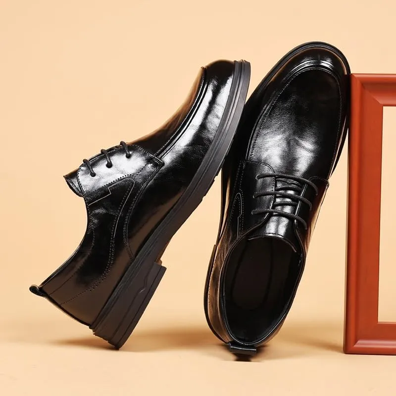 Men's Slim Fit Derby Dress Shoes Contemporary Style with Flexible Outsole for Business Meetings & Cocktail Parties