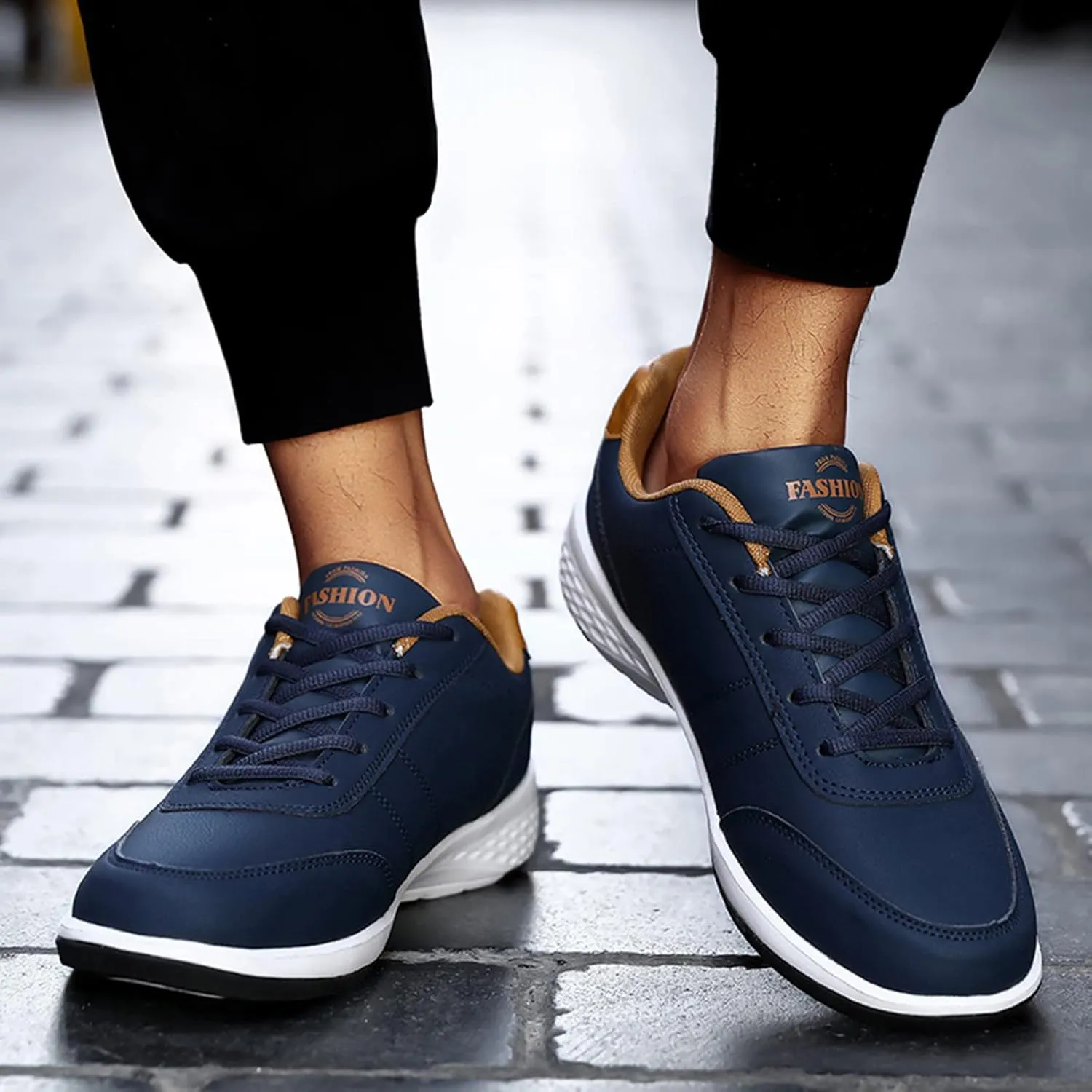 Men's Stylish Orthopedic Sneakers Lightweight Breathable Slip On Running Shoe Breathable Lace Up Shoes for Men