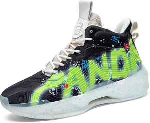 Men's Women's Classic Graffiti Casual Fashion Breathable Basketball Shoes Lightweight Wide Edition Walking Shoes Team Sports Shoes Street Basketball Shoes Jogging Shoes Durable Hiking Shoes