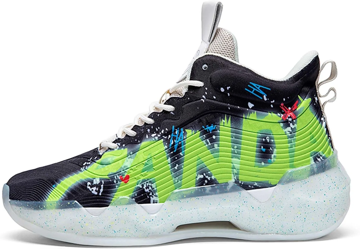 Men's Women's Classic Graffiti Casual Fashion Breathable Basketball Shoes Lightweight Wide Edition Walking Shoes Team Sports Shoes Street Basketball Shoes Jogging Shoes Durable Hiking Shoes