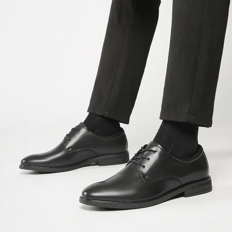 Modern Men's Formal-Casual Transition Shoes Derby Sneakers with Air Cushioning & Breathable Perforations