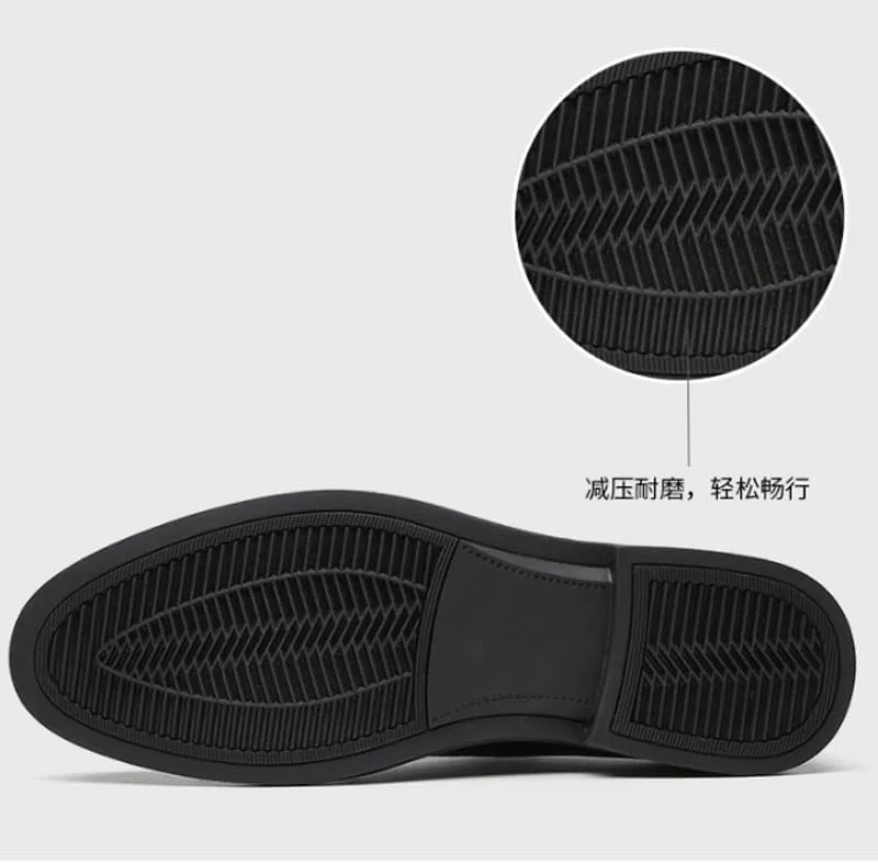 Modern Men's Formal-Casual Transition Shoes Derby Sneakers with Air Cushioning & Breathable Perforations