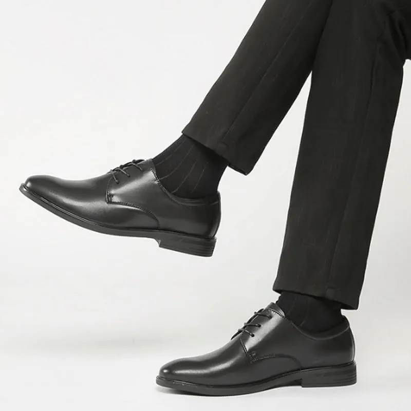 Modern Men's Formal-Casual Transition Shoes Derby Sneakers with Air Cushioning & Breathable Perforations