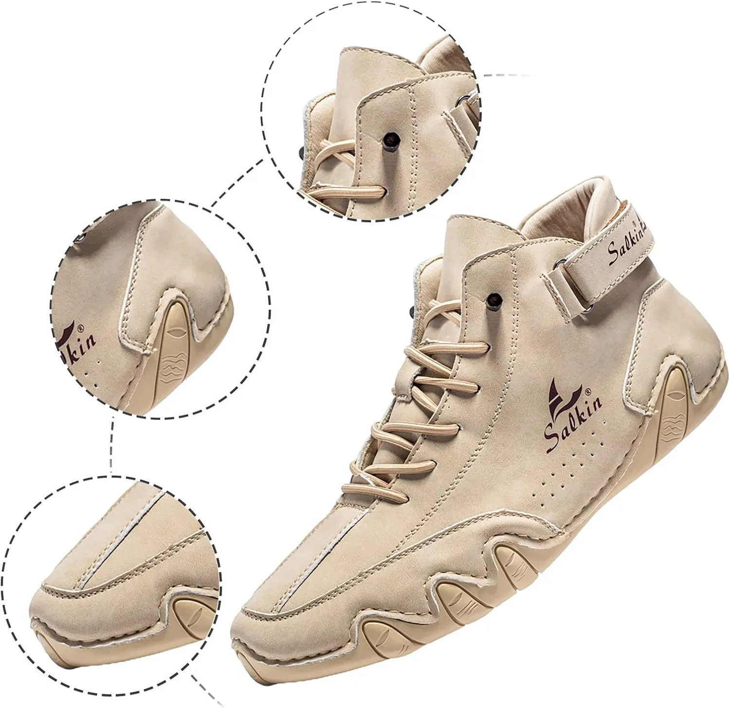 Non Slip Work Sport Shoes for Men Lightweight Breathable Slip on Running Shoe Breathable Diabetic Shoes for Men