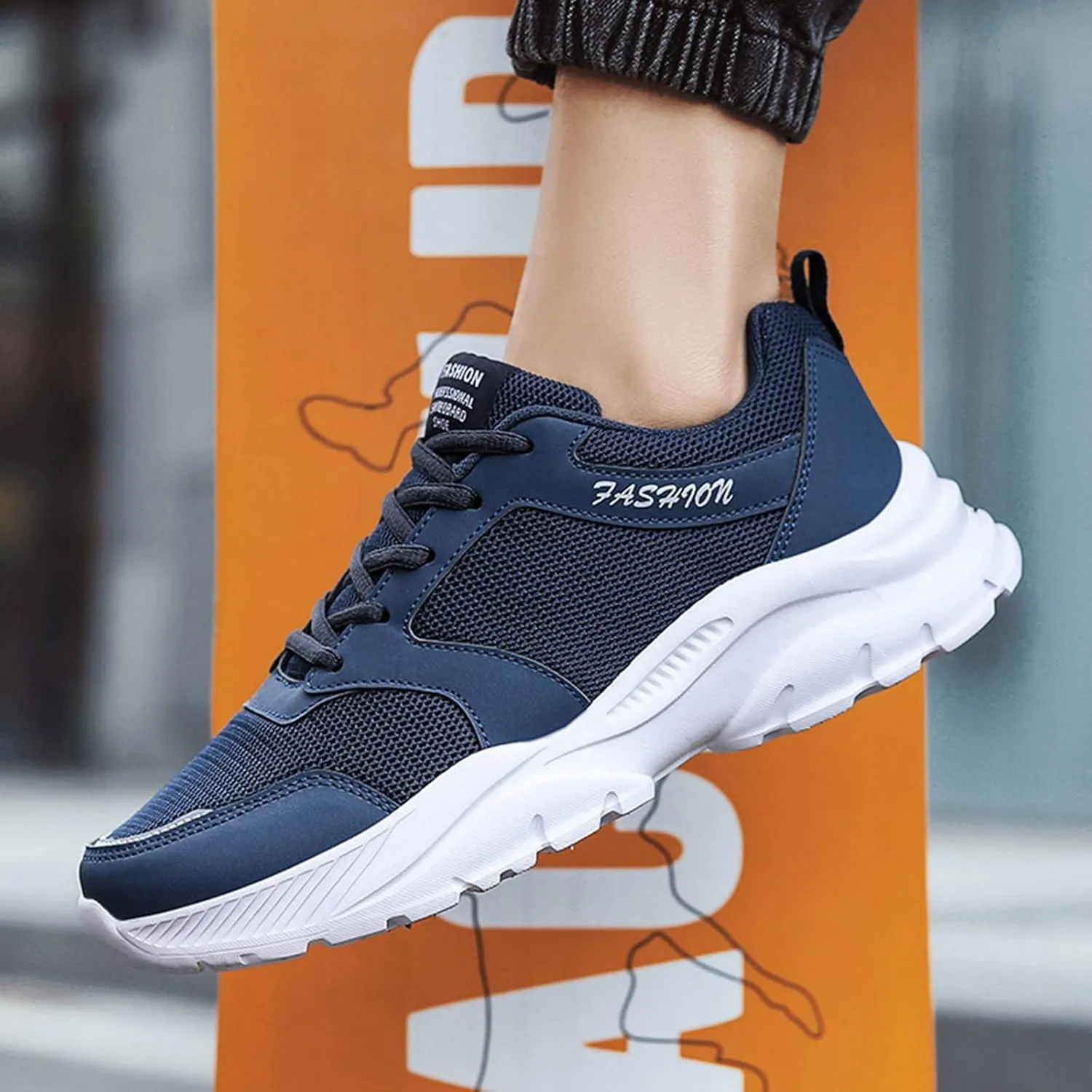 Non Slip Work Sport Shoes for Men Lightweight Sport Gym Jogging Walking Sneaker Lightweight Work Shoes for Men