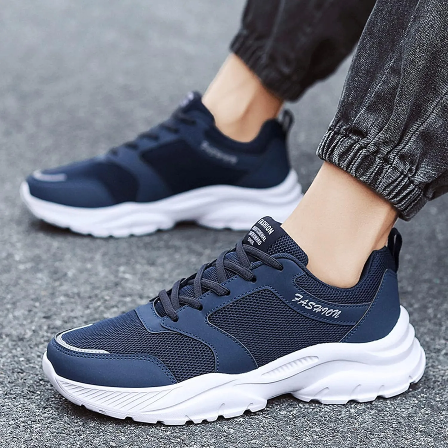 Non Slip Work Sport Shoes for Men Lightweight Sport Gym Jogging Walking Sneaker Lightweight Work Shoes for Men
