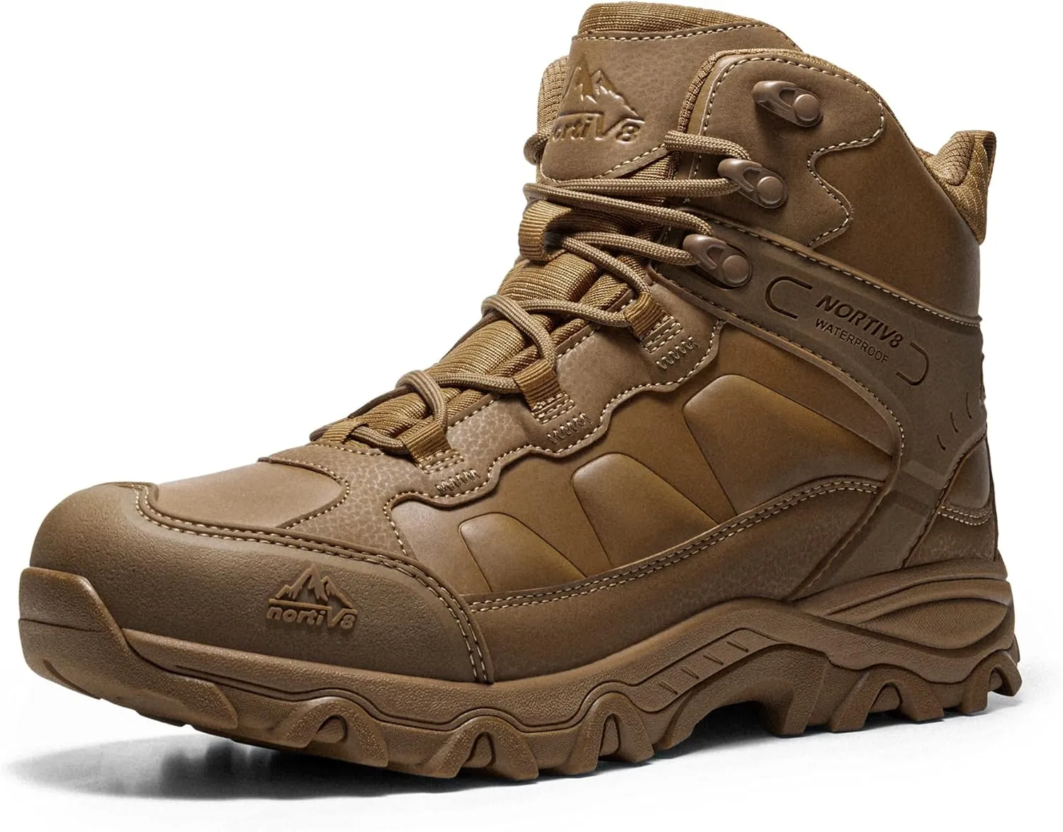 NORTIV 8 Men's Waterproof Hiking Boots Outdoor Mid Trekking Lightweight Mountaineering Shoes Paladin