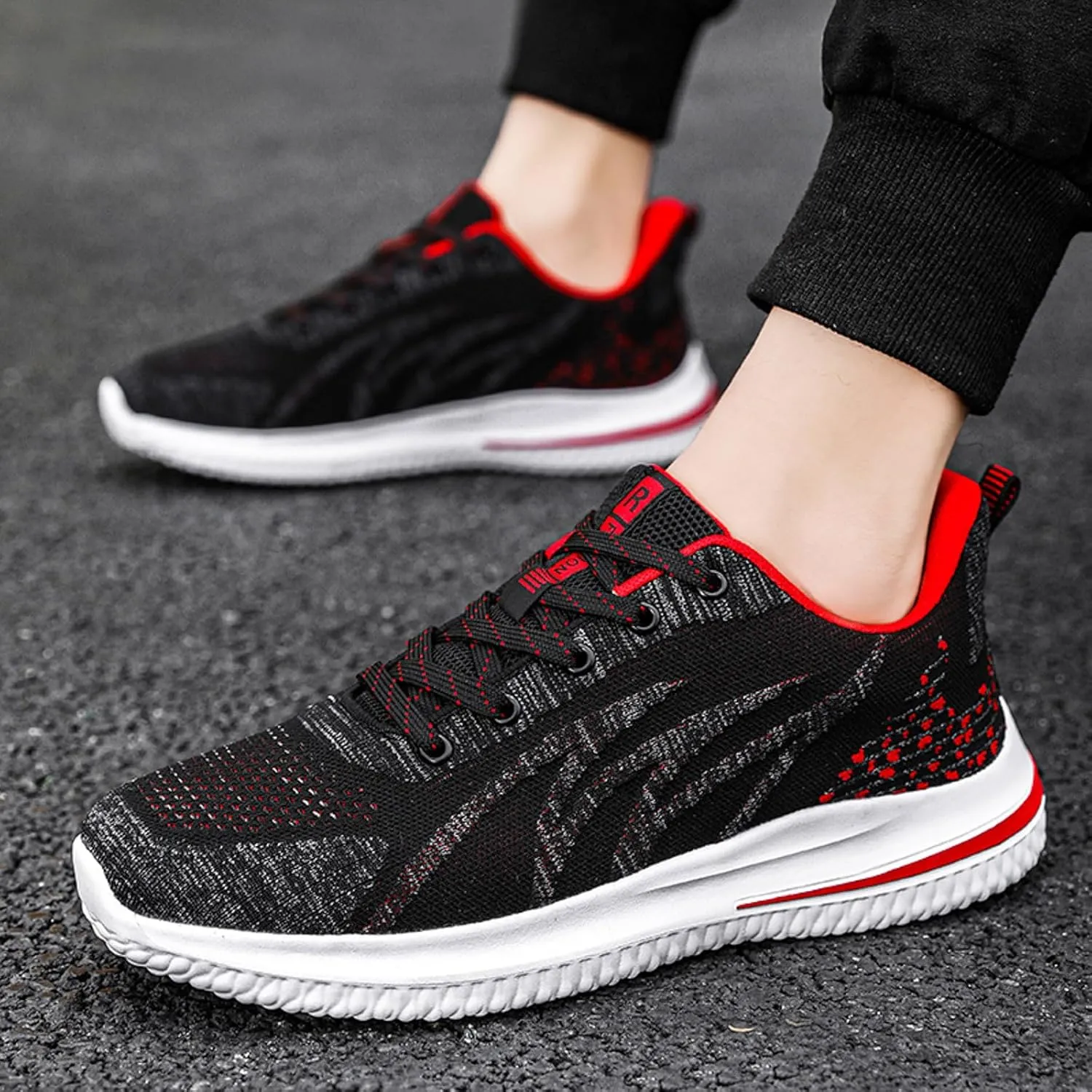Outdoor Jogging Sneakers for Men Lightweight Breathable Walking Shoe Gym Tennis Lightweight Work Shoes for Men