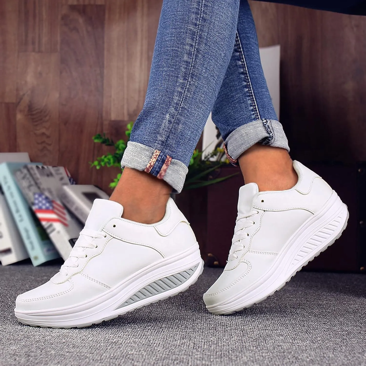 Platform Sneakers for Women 6 Wide Comfy Sandals Shoes Women Dressy Cute Wide Toe Box Canvas Shoes Women Running Shoes for Women Black Zapatos Negros De Tacon Con Plataforma para Mujer