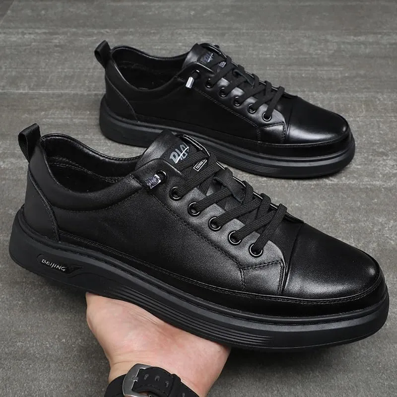 Premium Cap Toe Derby Shoes for Men Breathable Lining Professional Office Work Formal Occasions Slip-Resistant Outsole