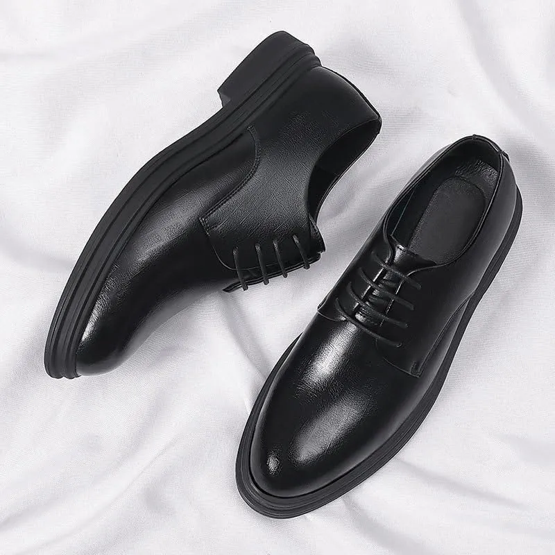 Premium Men’s Business Casual Oxford Shoes for Office Wear, Smooth Leather Dress Shoes with Breathable Lining for Professional Settings