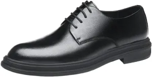 Premium Men’s Business Casual Oxford Shoes for Office Wear, Smooth Leather Dress Shoes with Breathable Lining for Professional Settings
