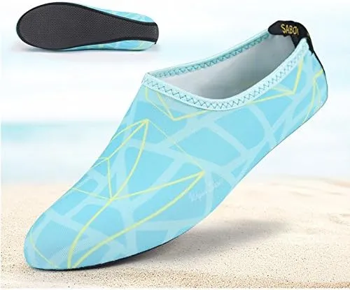 Quick-Dry Water Shoes, Barefoot Flexible Water Skin Shoes Aqua Socks for Beach, Swim, Diving, Snorkeling, Running, Surfing and Yoga Exercise