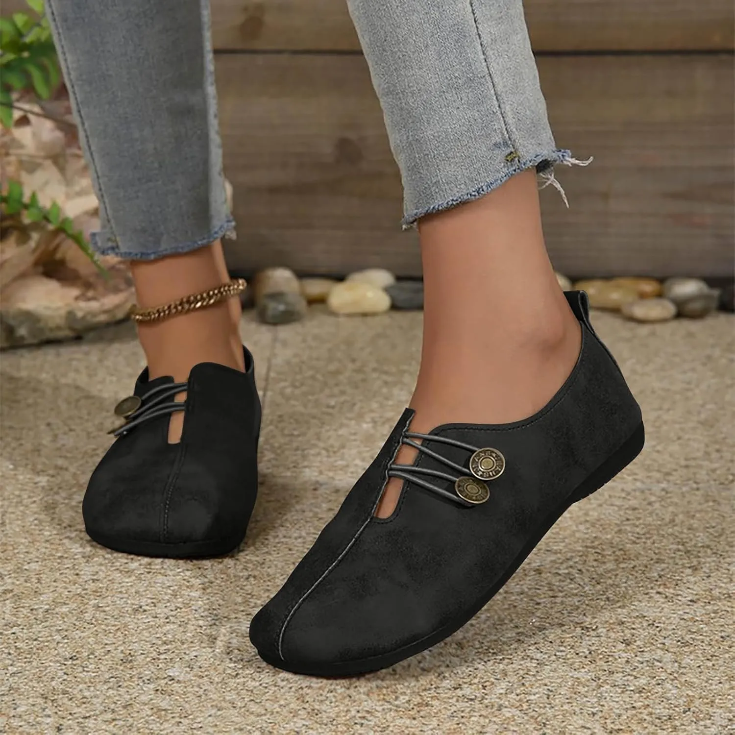 Retro Loafers for Women Fashion Boat Shoes Slip on Sneakers Business Lightweight Hiking Workout Footwear