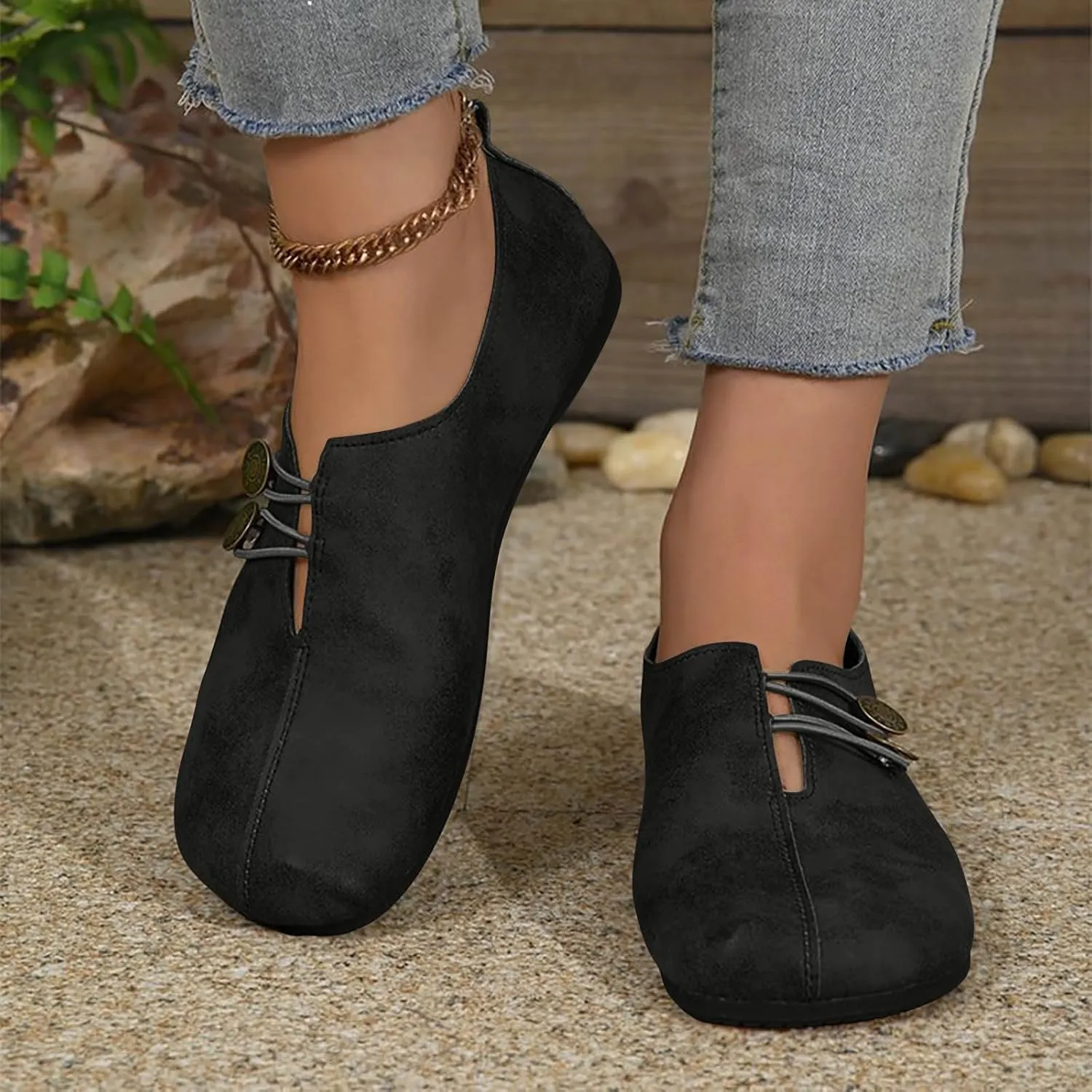 Retro Loafers for Women Fashion Boat Shoes Slip on Sneakers Business Lightweight Hiking Workout Footwear