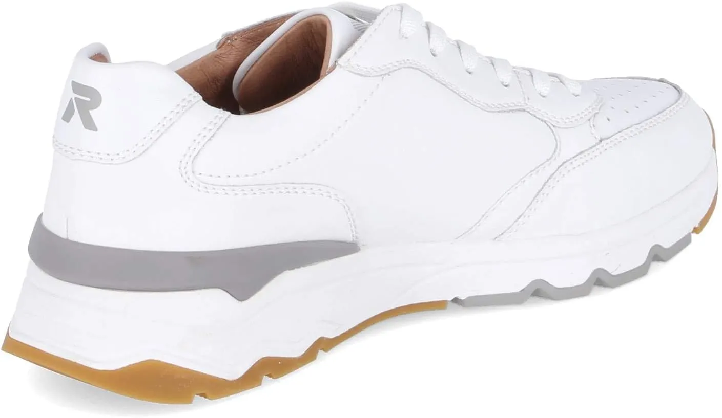 Rieker Men's Smooth Leather Low Top Trainers White