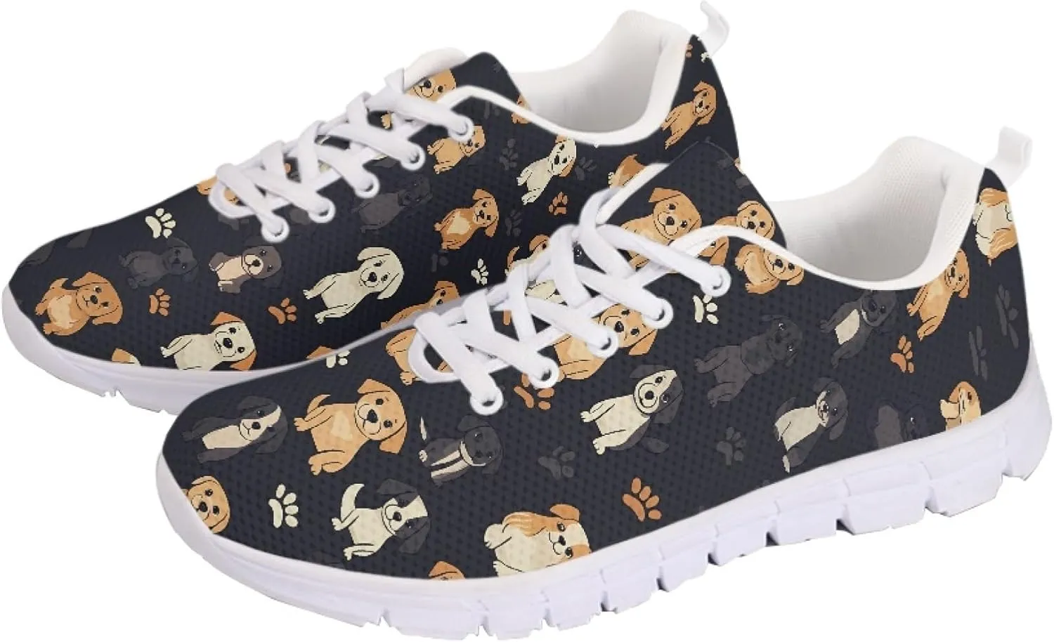 Running Shoes Trainer for Women Sports Causal Travel Sneaker Walking Low Heel Lace up Breathable Flexible Shoe