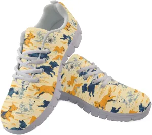 Running Shoes Trainer for Women Sports Causal Travel Sneaker Walking Low Heel Lace up Breathable Flexible Shoe