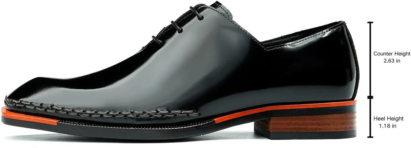 Santimon Men's Oxfords Formal Dress Leather Derby Fashion Business Wedding Prom Tuxedo Casual Whole Cut Oxford Walking Shoes for Men
