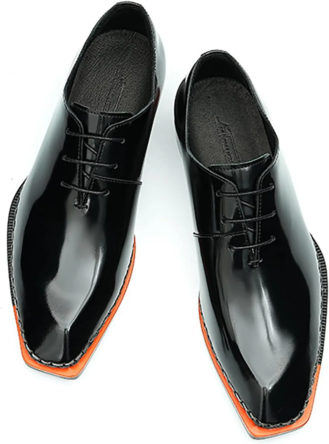 Santimon Men's Oxfords Formal Dress Leather Derby Fashion Business Wedding Prom Tuxedo Casual Whole Cut Oxford Walking Shoes for Men