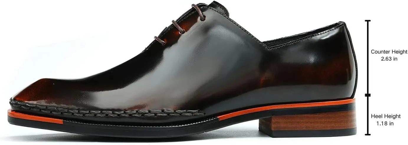 Santimon Men's Oxfords Formal Dress Leather Derby Fashion Business Wedding Prom Tuxedo Casual Whole Cut Oxford Walking Shoes for Men