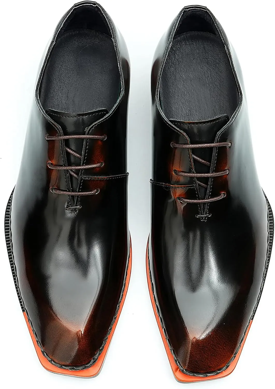 Santimon Men's Oxfords Formal Dress Leather Derby Fashion Business Wedding Prom Tuxedo Casual Whole Cut Oxford Walking Shoes for Men