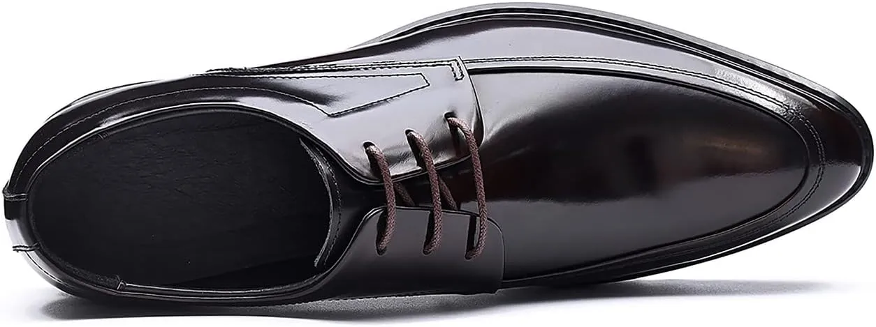 Santimon Men's Wingtip Oxfords Formal Dress Leather Derby Business Prom Wedding Fashion Casual Walking Shoes for Men