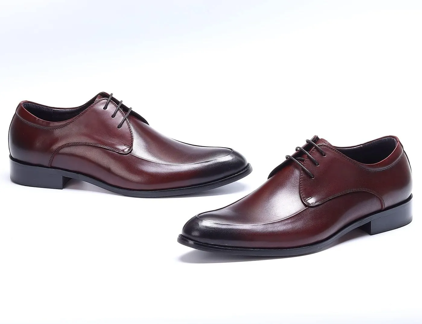 Santimon Oxfords Mens Dress Shoes Formal Business Genuine Leather Derby Fashion Casual Tuxedo Wedding Prom Comfortable Walking Shoes for Men