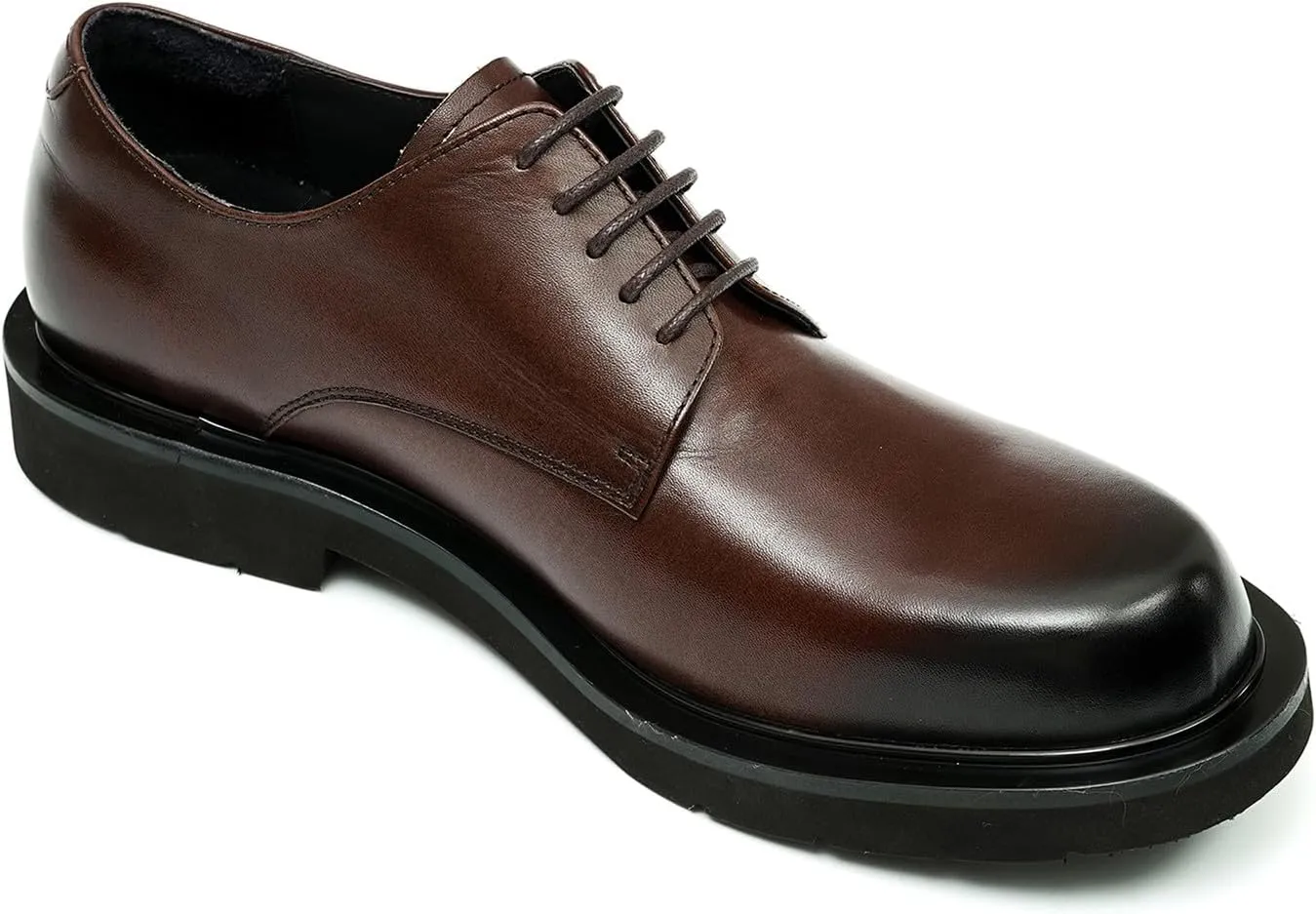 Santimon Oxfords Shoes for Men Formal Dress Derby Genunie Leather Plain Toe Modern Suit Shoes Men's Fashion Lightweight Prom Wedding Tuxedo Business Causal Comfortable Shoes
