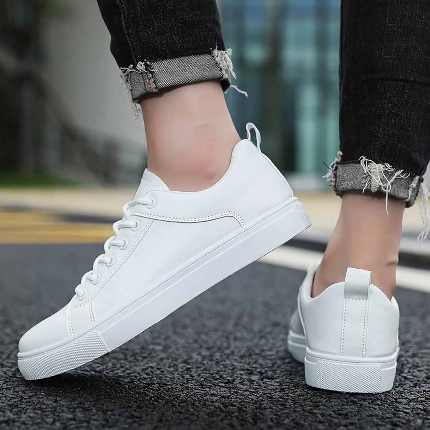 SBGMoSJ Plantar Fasciitis Shoes Women Walking Shoes Women Slip On Wide Black Shoes Women Wide Wedge Womens Black and White Running Shoes Orthopedic Wide Toe Box Sneakers for Women
