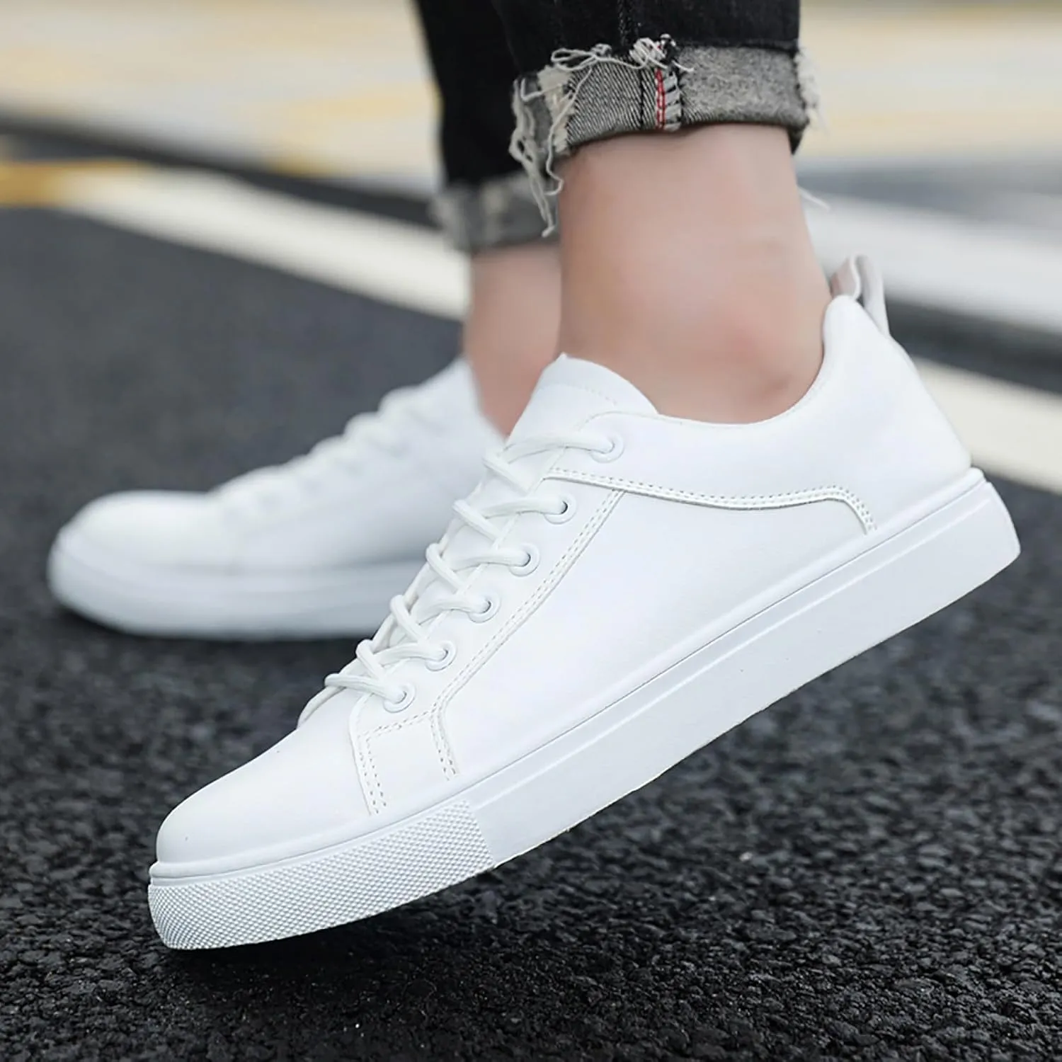 SBGMoSJ Plantar Fasciitis Shoes Women Walking Shoes Women Slip On Wide Black Shoes Women Wide Wedge Womens Black and White Running Shoes Orthopedic Wide Toe Box Sneakers for Women
