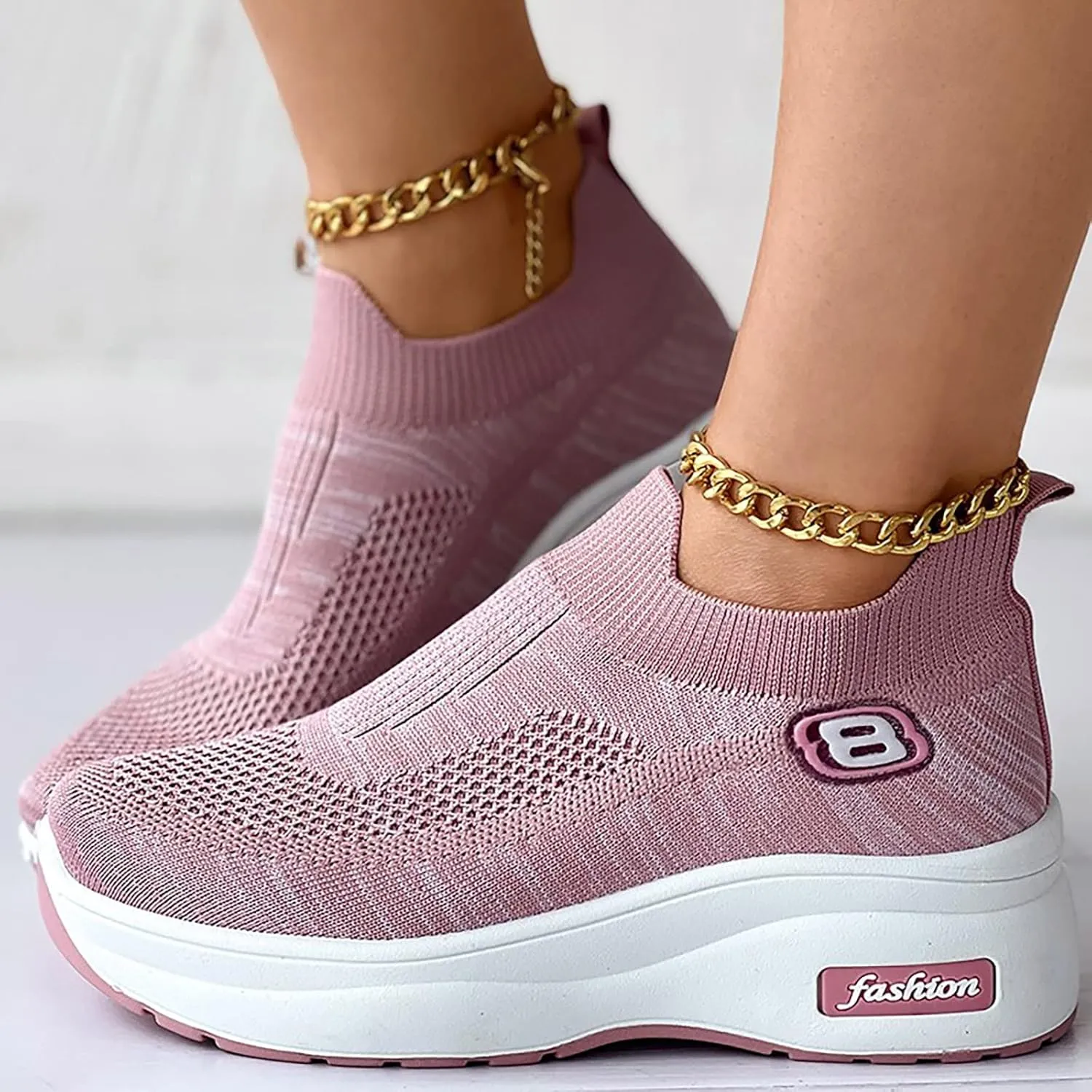 SBGMoSJ Sneakers for Women Size 8 Wide Width Womens Running Shoes Size 11.5 Wide Womens Slip On Tennis Shoes Size 7 Business Casual Sneakers Women Comfy Flats Shoes Women Dressy Cute
